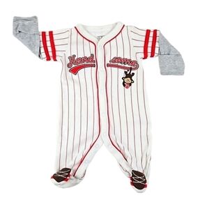 Baseball Footies Baby Outfit, Newborn NB